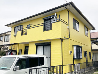 外壁・屋根リフォーム 印象がガラッと変わった、キレイな黄色の外壁